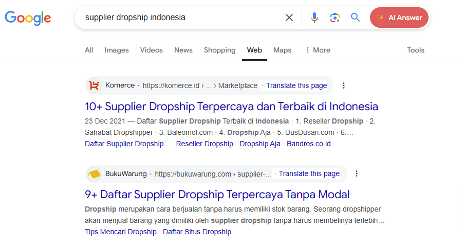 Pencarian Google supplier dropship Indonesia Pencarian Google supplier dropship Indonesia