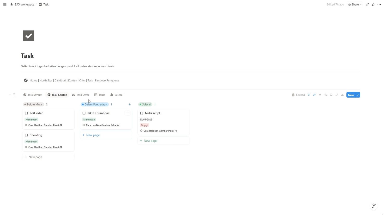 SSO Workspace Task Manager